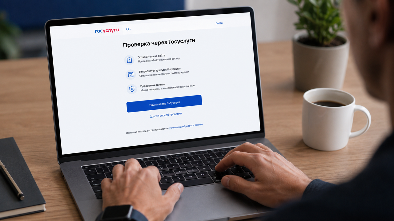 Интерфейс портала Госуслуг — поиск услуги «Сведения о бюро кредитных историй»